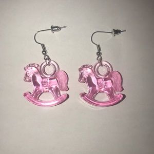 Cute Pink Horse Earrings 💕